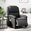 vidaXL Fauteuil inclinable de massage électrique noir cuir véritable