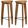 vidaXL Tabourets de bar lot de 2 bois d'acacia massif