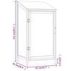 vidaXL Remise de jardin Marron 55x52x112 cm Bois de sapin solide