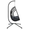 vidaXL Chaise suspendue &oelig;uf support anthracite rotin et acier