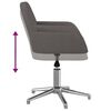 vidaXL Chaise pivotante de bureau Gris fonc&eacute; Tissu