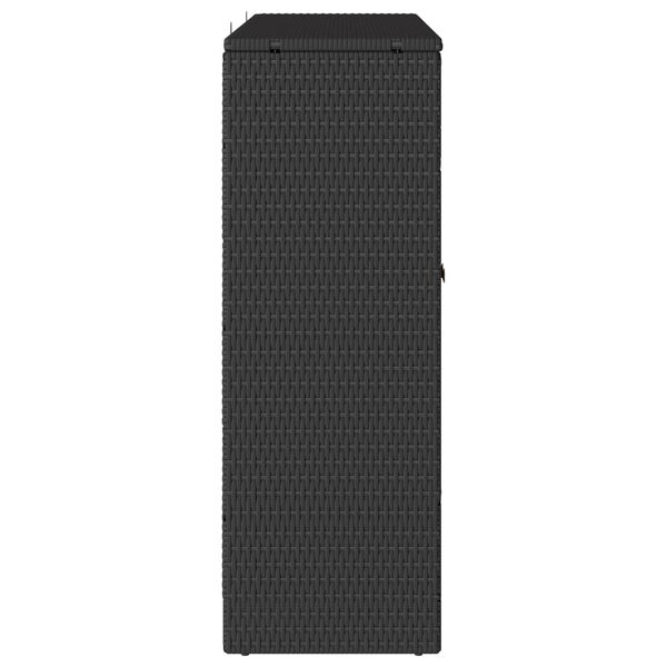 vidaXL Armoire de rangement avec &eacute;tag&egrave;re Noir 100 x 36 x 102 cm Rotin