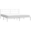 vidaXL Cadre de lit m&eacute;tal sans matelas et t&ecirc;te de lit blanc 183x213 cm