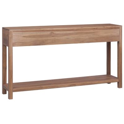 vidaXL Table console 145x30x80 cm Bois de teck solide