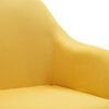 vidaXL Chaise pivotante de bureau Jaune Tissu