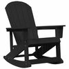 vidaXL Chaises Ber&ccedil;antes Adirondack 2 pcs Noir HDPE