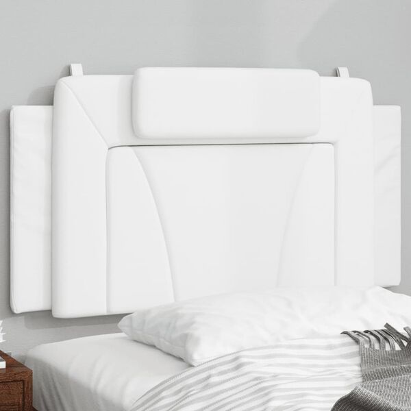 vidaXL Coussin de tête de lit Viana blanc 100 cm similicuir
