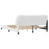 vidaXL Cadre de lit sans matelas Hvar blanc 193x203 cm similicuir