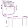 vidaXL Ensemble &agrave; manger jardin coussins 7pcs marron poly rotin verre