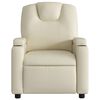 vidaXL Fauteuil inclinable de massage &eacute;lectrique cr&egrave;me similicuir