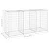 vidaXL Mur en gabion avec couvercles Acier galvanisé 200x60x100 cm