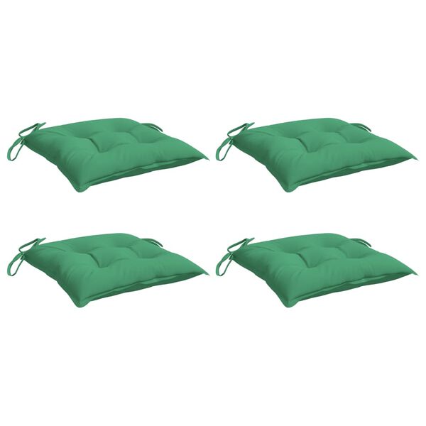 vidaXL Coussins de chaise lot de 4 vert 40x40x7 cm tissu oxford