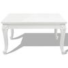 vidaXL Table basse 80x80x42 cm Blanc brillant