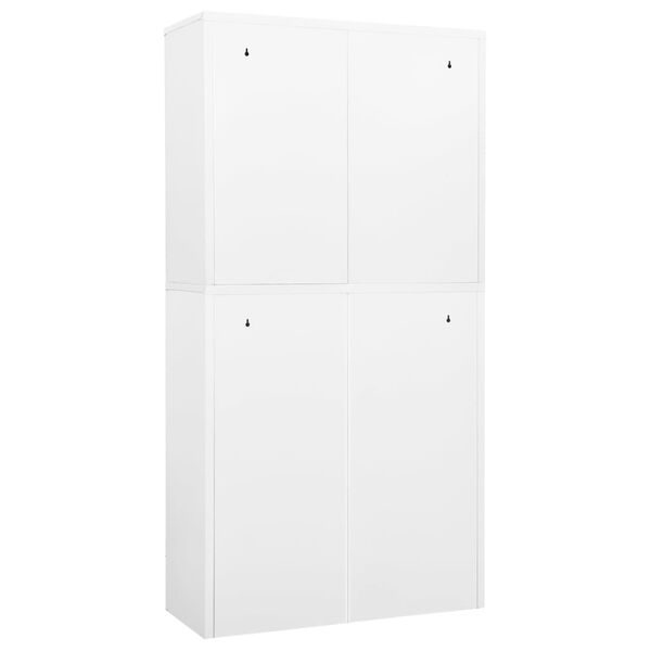 vidaXL Armoire de bureau Blanc 90x40x180 cm Acier