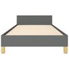 vidaXL Cadre de lit sans matelas gris foncé double tissu