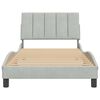 vidaXL Cadre de lit sans matelas Hanko gris clair 100x190 cm velours