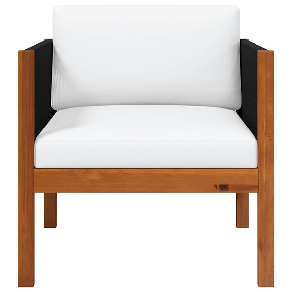 vidaXL Chaise de jardin avec coussin Bois d'acacia solide