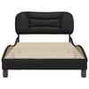 vidaXL Cadre de lit sans matelas Hvar noir 100x203 cm similicuir