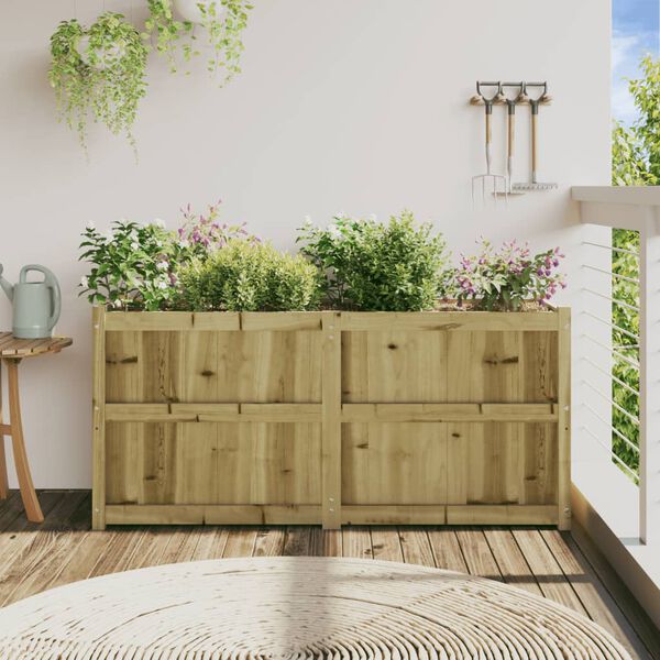 vidaXL Jardinière 150x50x70 cm bois de pin imprégné
