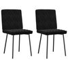 vidaXL Chaises à manger lot de 2 Noir Velours