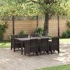 vidaXL Ensemble de salle à manger pour jardin 7 pcs Marron Rattan Polt