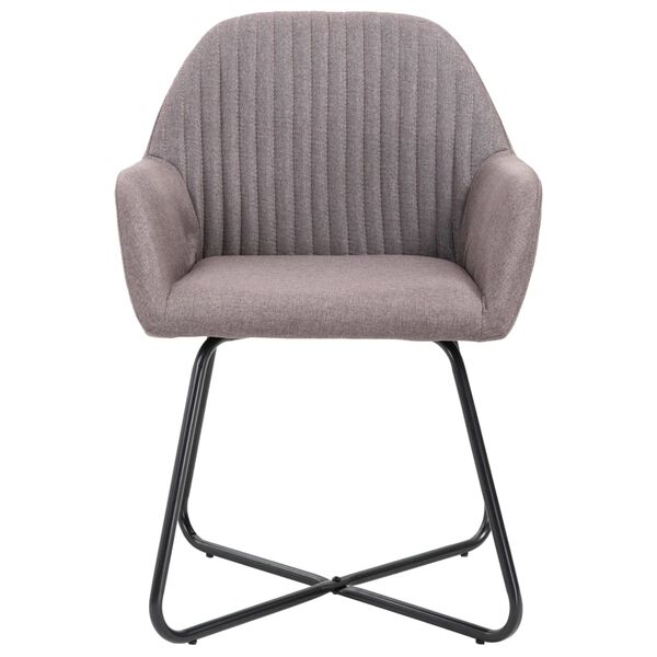 vidaXL Chaises à manger lot de 4 taupe tissu