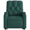 vidaXL Fauteuil inclinable de massage électrique vert foncé tissu