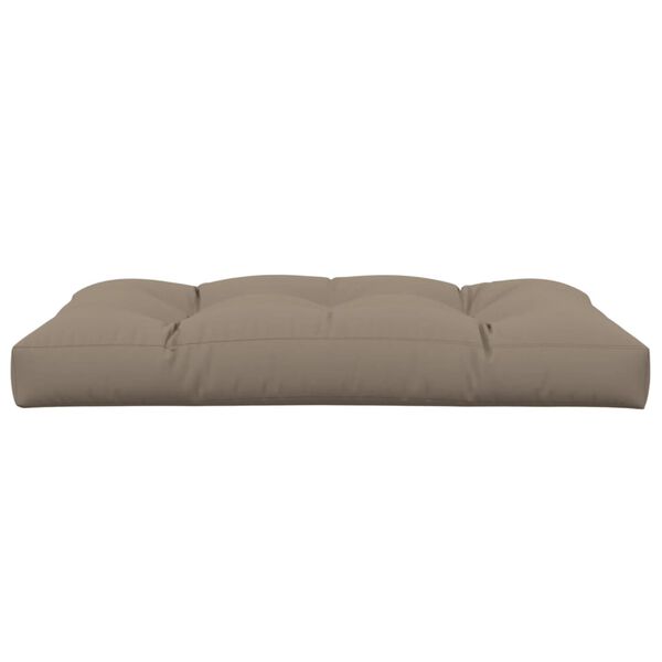 vidaXL Coussin de palette taupe 120x80x12 cm tissu