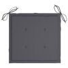 vidaXL Chaises de jardin et coussins anthracite lot de 2 Bois de teck