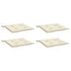 vidaXL Coussins de chaise de jardin lot de 4 cr&egrave;me 40x40x4 cm
