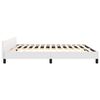 vidaXL Cadre de lit sans matelas blanc king similicuir