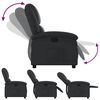 vidaXL Fauteuil inclinable en cuir véritable noir