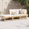 vidaXL Salon de jardin 3 pcs avec coussins bois massif d'acacia