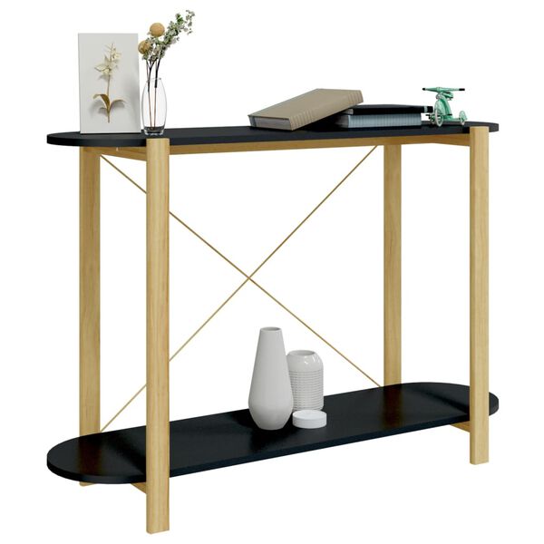 vidaXL Table console Noir 110x38x75 cm Bois d'ingénierie