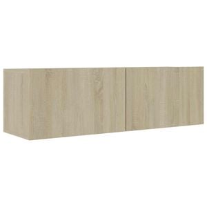 vidaXL Meuble TV Ch&ecirc;ne sonoma 100x30x30 cm Bois d&rsquo;ing&eacute;nierie