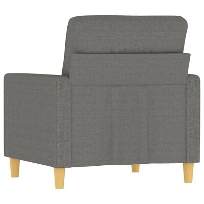 vidaXL Fauteuil Gris foncé 60 cm Tissu