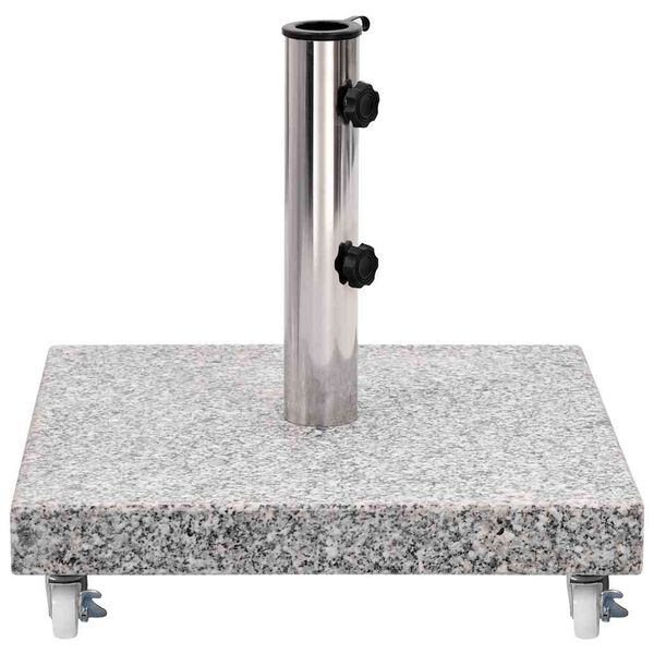 vidaXL Socle de parasol Granite 30 kg Carré Gris