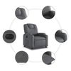 vidaXL Fauteuil inclinable électrique gris similicuir
