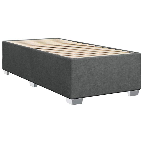 vidaXL Cadre de lit sans matelas gris foncé tissu