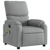 vidaXL Fauteuil inclinable de massage &eacute;lectrique gris clair tissu