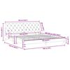 vidaXL Cadre de lit sans matelas gris fonc&eacute; 193x203 cm velours