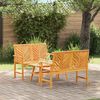 vidaXL Ensemble de salon de jardin 3 pcs Marron Bois d'Acacia Massif