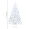 vidaXL Arbre de No&euml;l artificiel pr&eacute;-&eacute;clair&eacute; et boules blanc 210 cm PVC