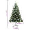 vidaXL Sapin de No&euml;l artificiel &agrave; charni&egrave;re 300LED neige floqu&eacute;e 210cm