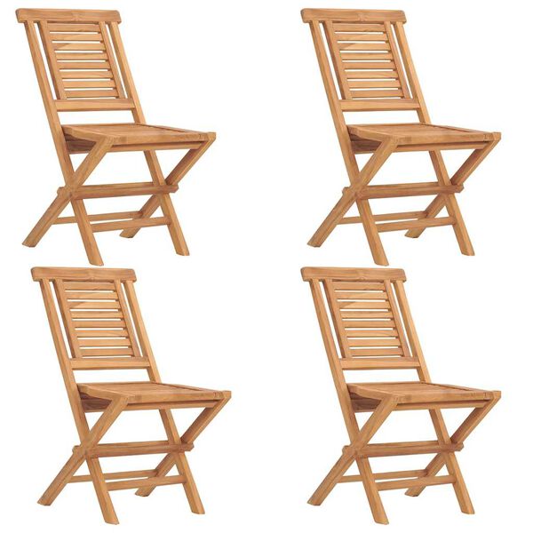 vidaXL Ensemble &agrave; manger de jardin 5 pcs Bois de teck massif