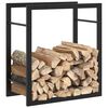 vidaXL Portant de bois de chauffage Noir mat 50x28x56 cm Acier