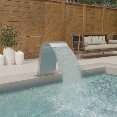 vidaXL Fontaine de piscine 50x30x60 cm Acier inoxydable