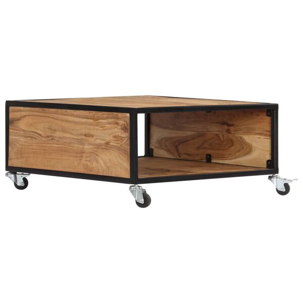 vidaXL Table basse 70x70x32 cm Bois solide d'acacia