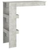 vidaXL Table de bar murale Gris B&eacute;ton 102x45x103,5cm Bois d'ing&eacute;nierie
