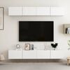 vidaXL Meubles TV 4 pcs Blanc 100x30x30 cm Bois d'ing&eacute;nierie